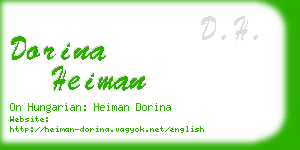 dorina heiman business card